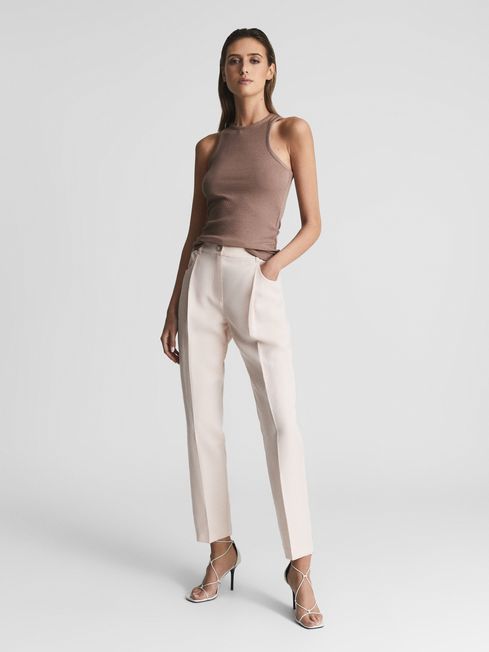 Mirabel Ribbed Jersey Racer Tank Top