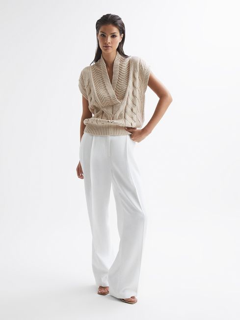 Clodah Sleeveless Cable Knit Cami