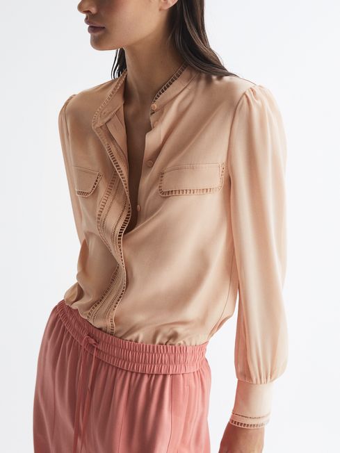 Felicia Ladder Trim Detail Blouse