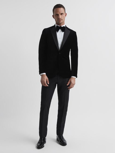 Ace Single Breasted Velvet Blazer