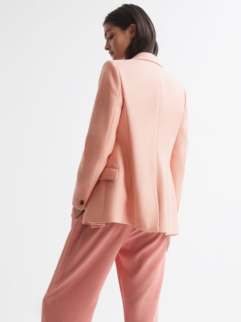 Logan Double Breasted Twill Blazer
