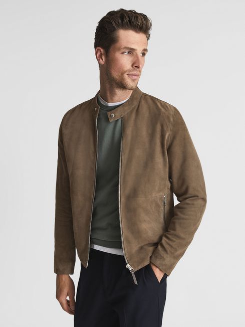 Garcia Zip Through Suede Jacket