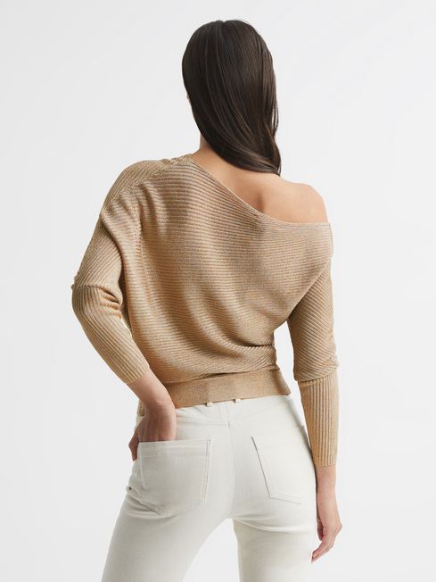 Louisa Asymmetric Drape Knitted Top
