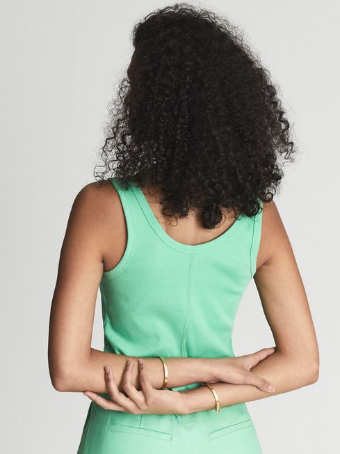 Violet Scoop Neck Jersey Vest Top