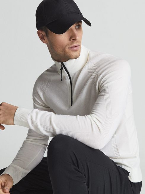 Affleck Golf Stretch Merino Zip Neck Jumper