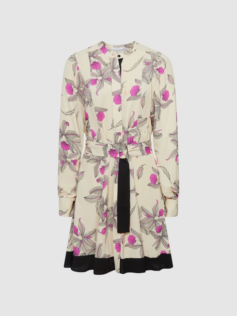 Zoe Orchid Print Mini Dress
