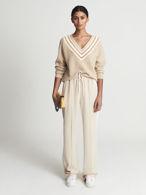 Frazer Wide Leg Side Stripe Trousers
