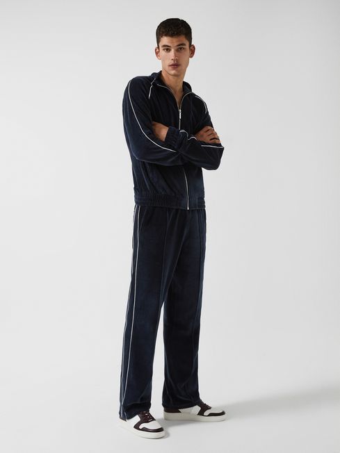 Charles - Che Velour Jogger With Piping