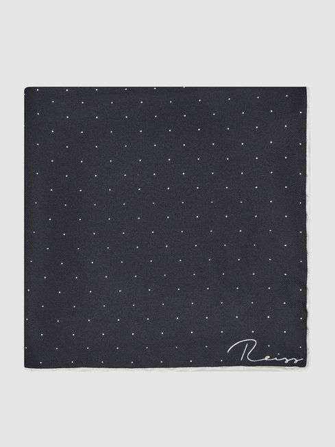 Liam Polka Dot Silk Pocket Square