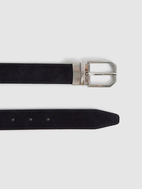 Aldwych Reversible Leather And Suede Belt