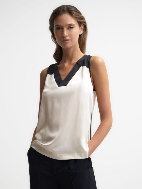 Sadie Colourblock Silk Vest