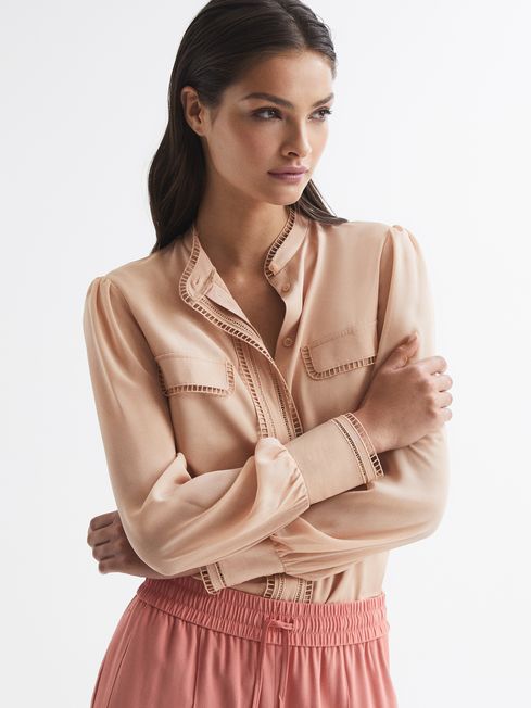 Felicia Ladder Trim Detail Blouse