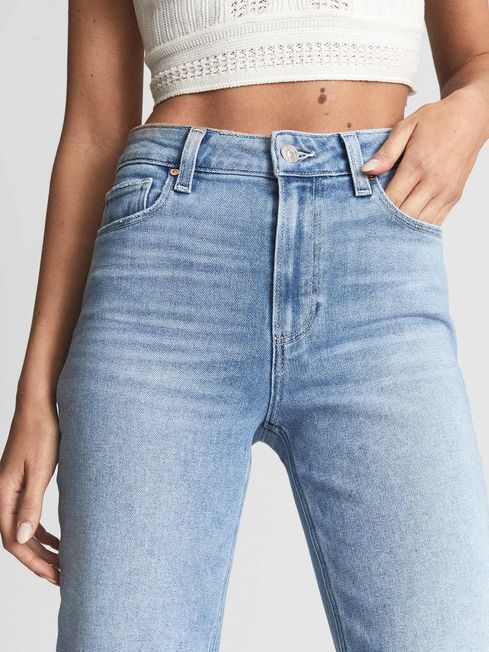 Cindy Paige Straight Leg Raw Hem Jeans