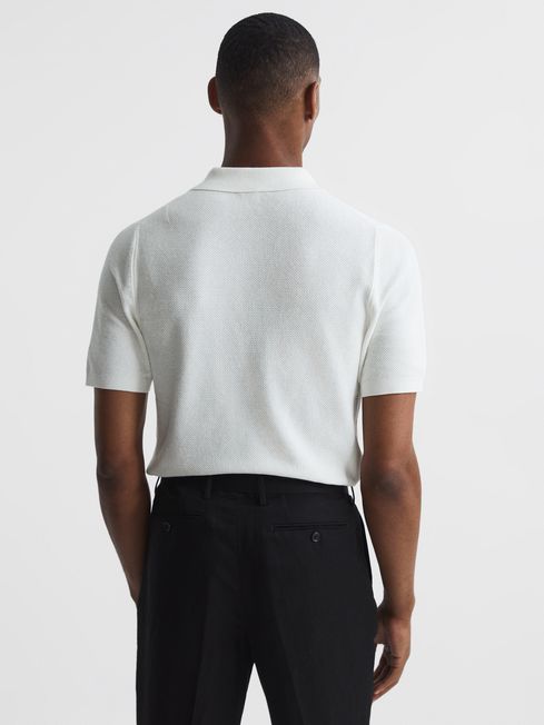 Otis Half Zip Stitch Interest Polo T-Shirt
