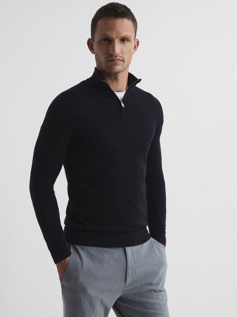 Blackhall Merino Wool Zip Neck Jumper