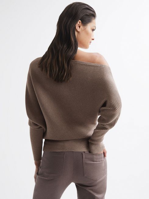 Lorna Asymmetric Drape Knitted Top