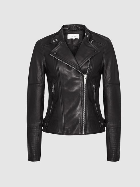 Tallis Leather Biker Jacket