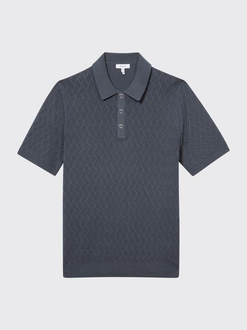Dollar Textured Diamond Stitch Polo T-Shirt