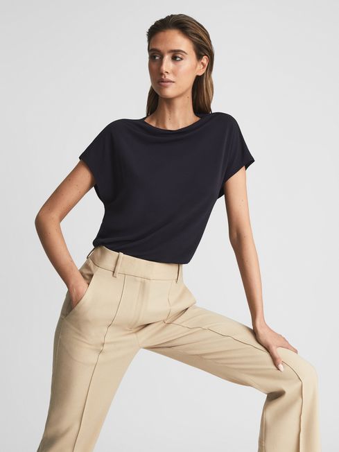 Poppy High Neck Jersey Top