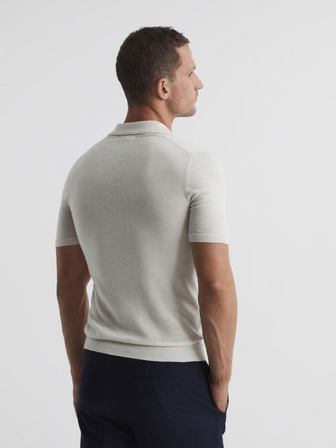 Duchie Merino Wool Open Collar Polo Shirt