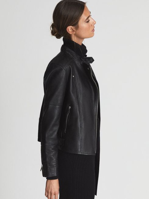 Tallis Leather Biker Jacket