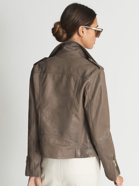 Gigi Leather Biker Jacket