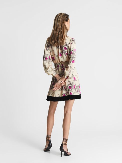 Zoe Orchid Print Mini Dress