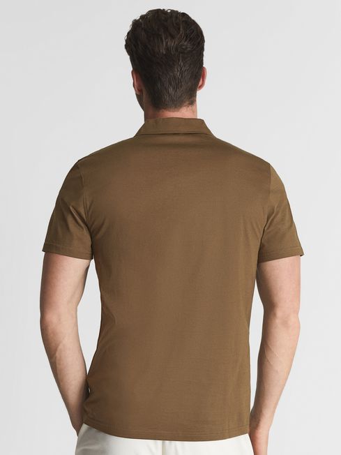 Jaxx Mercerised Open Collar Polo T-Shirt