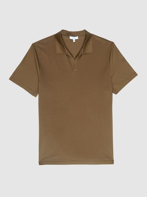 Jaxx Mercerised Open Collar Polo T-Shirt