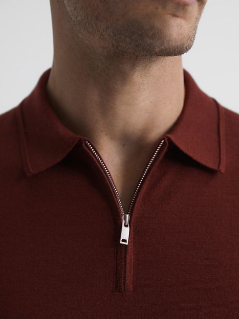 Maxwell Merino Zip Neck Polo T-Shirt