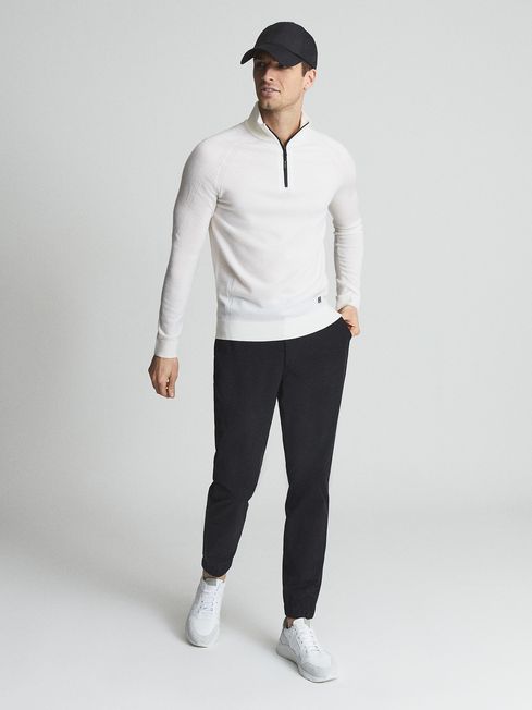 Affleck Golf Stretch Merino Zip Neck Jumper