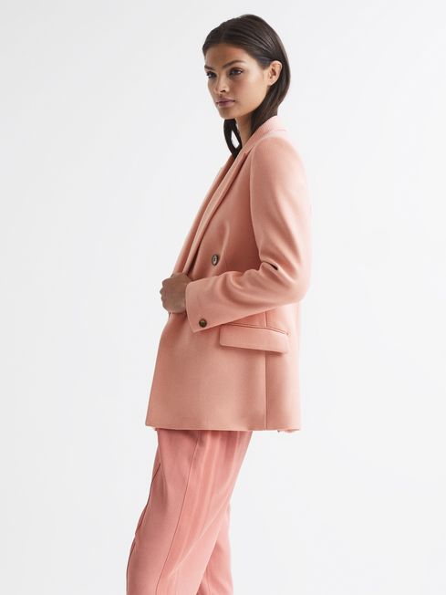 Logan Double Breasted Twill Blazer