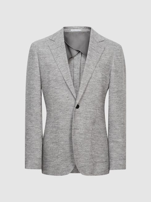 Bibbington Single Breasted Brushed Puppytooth Blazer