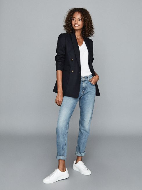 Larsson Double Breasted Twill Blazer