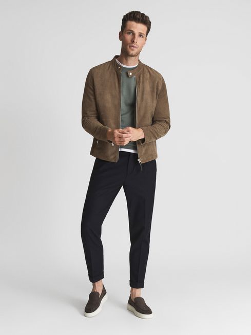 Garcia Zip Through Suede Jacket