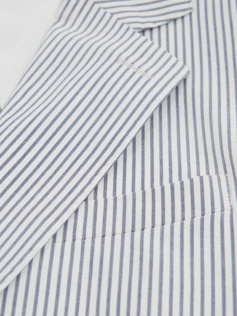 Barr Single Breasted Seersucker Blazer