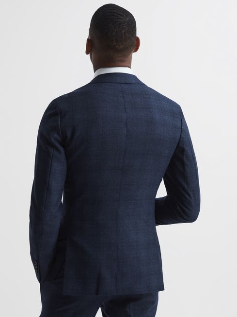 Ancroft Single Breasted Prince Of Wales Check Blazer