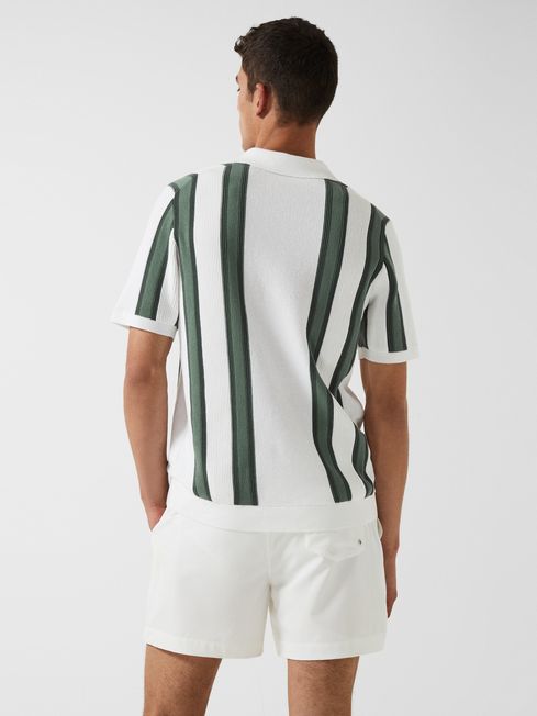 Ricco - Che Open Collar Striped Polo T-Shirt