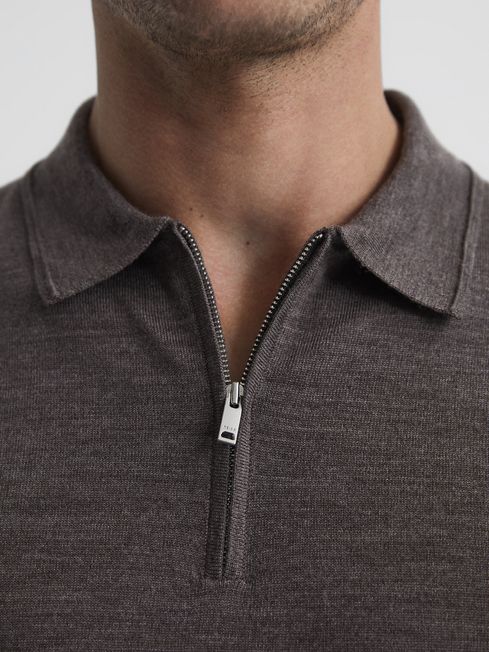 Maxwell Merino Zip Neck Polo T-Shirt