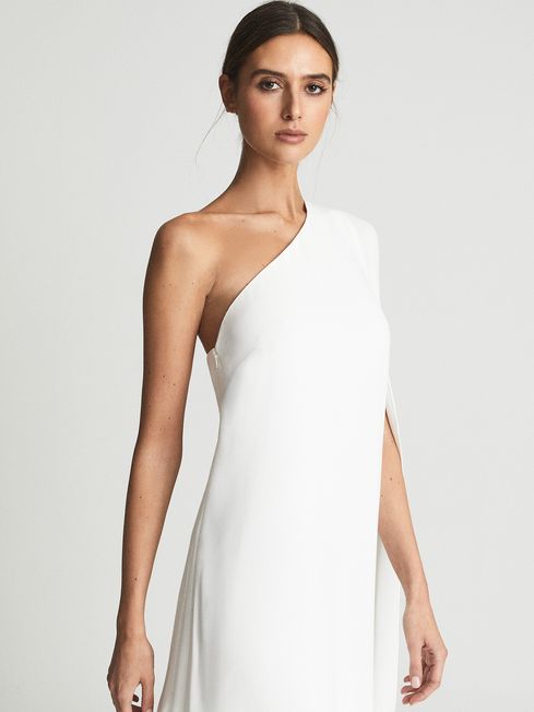 Nina Cape One Shoulder Maxi Dress