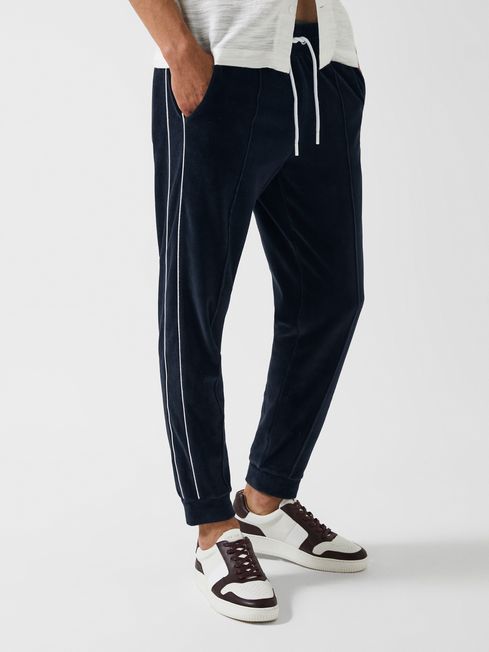 Jovis - Che Tapered Velour Drawstring Joggers