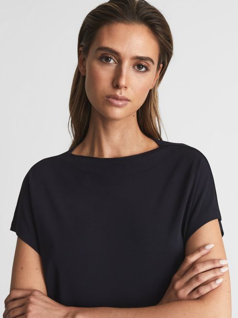 Poppy High Neck Jersey Top