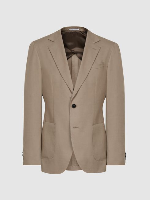Train Single Breasted Cotton-Linen Blazer