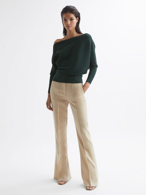 Lorna Asymmetric Drape Knitted Top