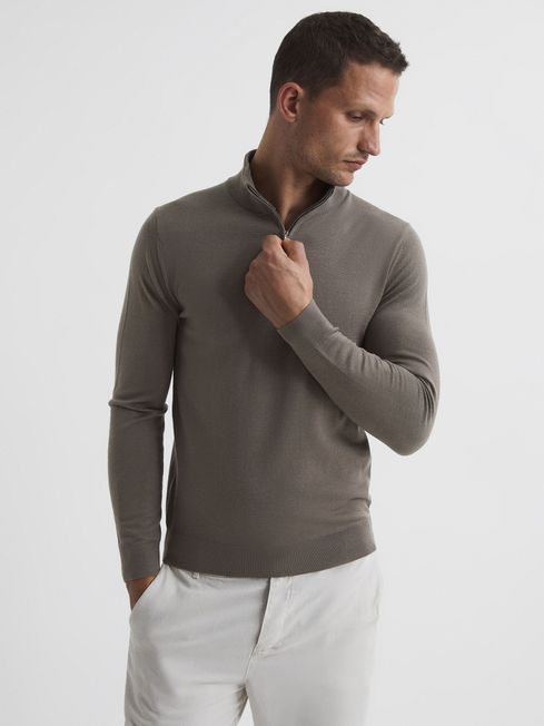 Blackhall Merino Wool Zip Neck Jumper