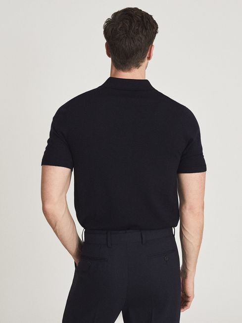 Duchie Merino Wool Open Collar Polo Shirt