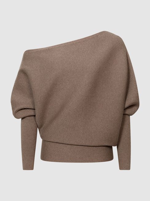Lorna Asymmetric Drape Knitted Top