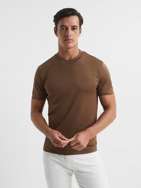 Hunter Mercerised Cotton High Neck T-Shirt