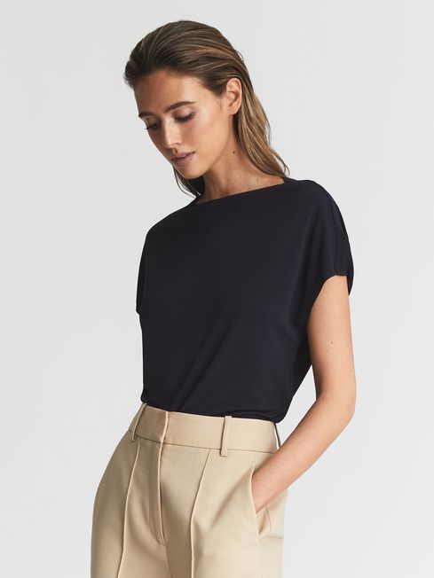 Poppy High Neck Jersey Top