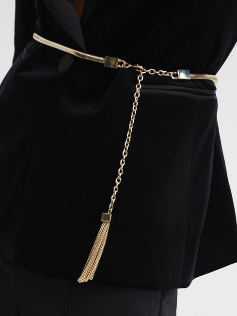 Dali Tubular Snake Chain Gold Belt